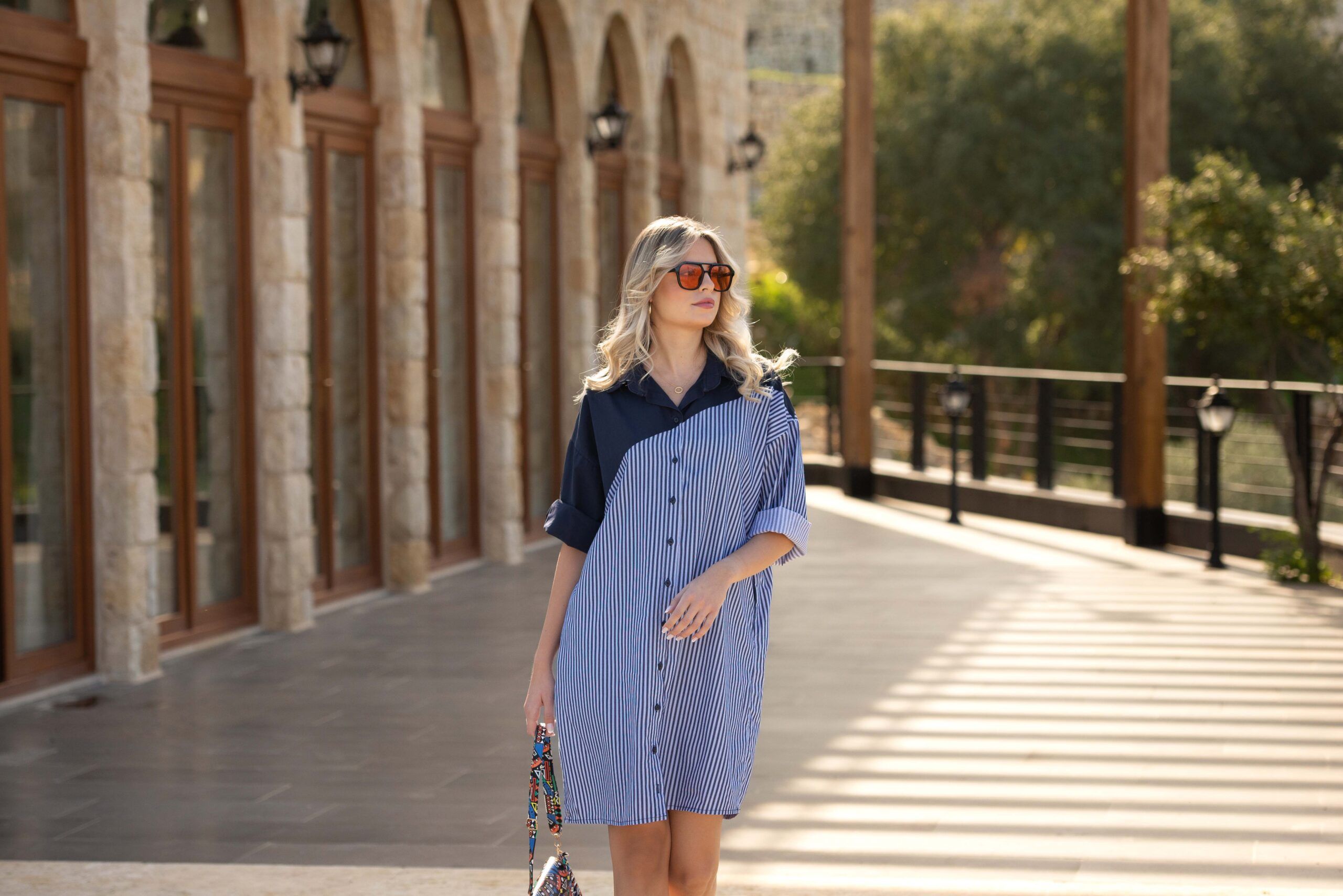 The beauty of striped Shirt Dresses