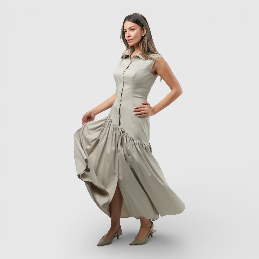 Loose shirtdress, summer fabric